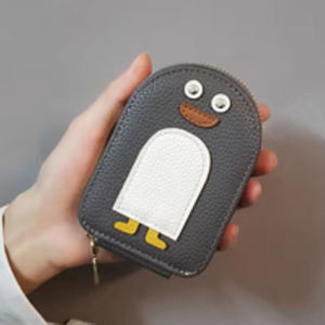 huowa Fashion accordion card holder cartoon penguin national trend accordion card holder