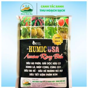 Phân bón hữu cơ Humic Usa Amino Rong Biển | Kích rễ mạnh giải độc hữu cơ | Xanh lá mập cọng hạn chế nấm bệnh (1kg)