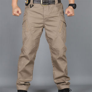 mens trousers กางเกงขายาวผู้ชายรุ่นใหม่ปี 2021 กางเกงยุทธวิธีทหารกางเกงกันน้ำที่ทนต่อการสึกหรอกลางแจ้ง กระเป๋าหลายใบ