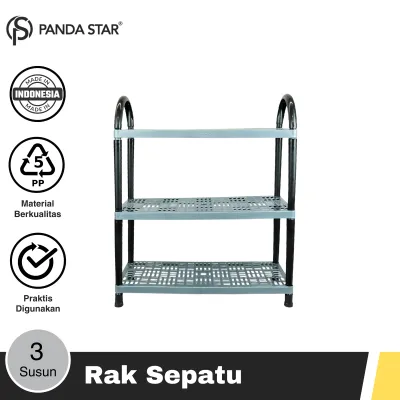 PANDA STAR Rak Sepatu 3 Susun 58 CM Shoe Rack Penyimpanan Alas Kaki PNDS-PS-RKSP