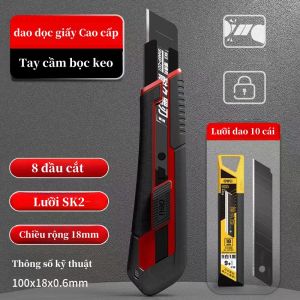 Dao rọc giấy Deli cao cấp lưỡi thép không gỉ SK5 - Sử Dụng Trong Gia Đình Sửa Chữa Điện