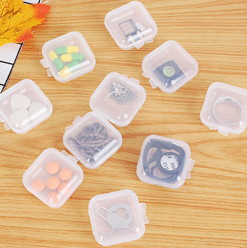 Shop Raiser Transparent Jewelry Earing Container Storage Small Box Cube 