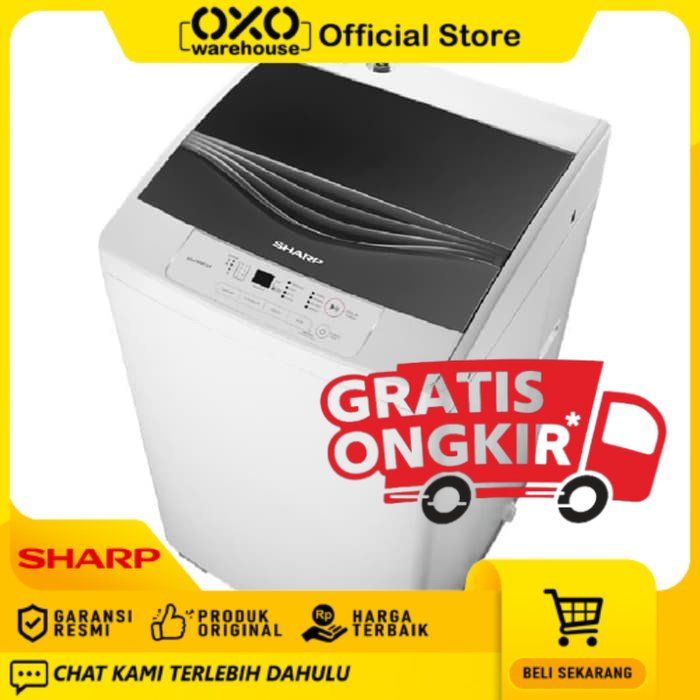 Sharp F950 Sharp ES-F950P-GY Mesin Cuci Top Loading 7.5 Kg ESF950 Otomatis ...