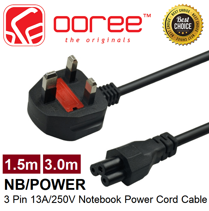 [1.8M/3M/5M] UK 3PIN 5A/250V / 13A/250V POWER CORD DESKTOP LAPTOP ...