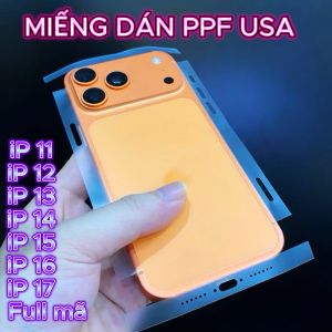 Miếng Dán Dẻo PPF Cho iP11 đến 17 PRO MAX Full mã Full từng lổ loa chi tiết Bảo vệ máy toàn diện.