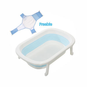 2PCS/SET Newborn Baby Bath Tub Baby Foldable Bath Tub Silicone Bathtub With Bath Net Bathtub For Kids Non-Slip Bathtub Net Newborn