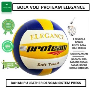 BOLA VOLI VOLLY PROTEAM ELEGANCE FREE PENTIL JARING - BOLA VOLLEY PROTEAM OFFICIAL - VOLLEYBALL ELEGAN - BOLA VOLI MURAH - BOLA VOLI PRO LIGA