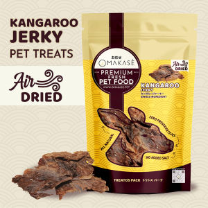 OMAKASE AIR DRIED Kangaroo Jerky Dog & Cat Single Ingredient Dehydrated Pet Treats