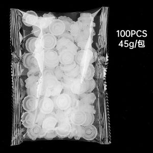 100pcs Eyelash Glue Rings Holder Cup Container Lashes Extension Supplies Accessories