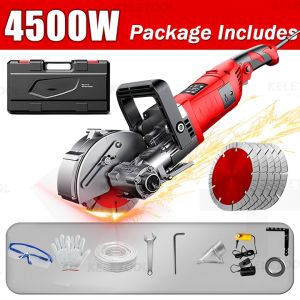 4500W Electric Wall Chaser Groove Cut Machine Wall Slotting Machine Steel Concrete Cutting Ground dust-free Slotter Mach