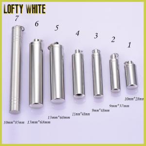 Lofty White Stainless Steel Bottle Cremation jewelry Cylinder Tube Ash Urn Pendant Necklace