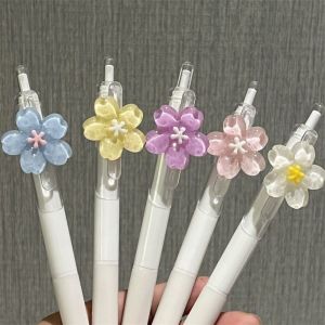OOC Flower Tulip Writing Pens 0.5mm Quick-Drying Black Press Pen School Supplies Vegetables Ballpoint Pen Office