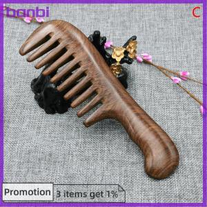 banbi Gỗ đàn hương tự nhiên Tóc Lược chống tĩnh điện bằng gỗ Lược massager dài răng rộng detangle gỗ đàn hương lược chăm sóc tóc hộ gia đình Quà Tặng