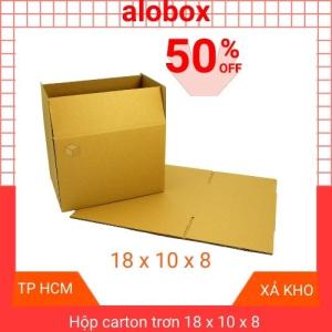 Thùng giấy carton đóng gói sản phẩm hộp carton đóng hàng hộp giấy gói quà 18x10x8 cm combo 10 hộp carton giao hàng nhanh hỏa tốc tp. HCM - alobox
