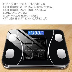 cân sức khỏe thông minh có kết nối bluetooth qua aap theo dõi chỉ số sức khẻo