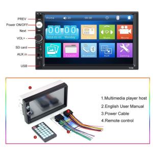 Hot spot 7010B 7 Double 2 Din Car Stereo FM Radio Touch Screen Bluetooth MP5 Player USB/TF/Phone Mirror Link