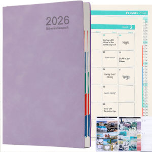 365-Day 2026 Portable A5 Pocket Planner Pu Cover Daily Weekly Schedule Notebook Calendar Journal School Office Supplies Agenda Notebook