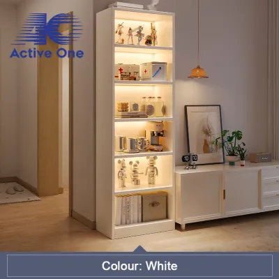 ACTIVEONE 180cm 6 Tier Wood Corner Bookshelf Full Floor Standing TV Cabinet Side Display Storage Rack - Fulfilled by ACTIVEONE