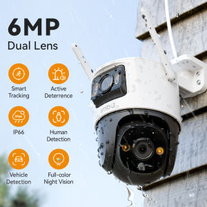 Imou Cruiser Dual I 6MP/10MP I IPC-S7XP-10M0WED|Camera an ninh |Ống kính kép 5+5MP|Quan sát ban đêm có màu HD|Chống nước|Phát hiện người và phương tiện|Giám sát cho cửa hàng và sân vườn