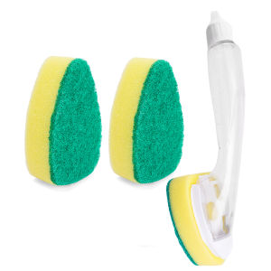 Liquid Soap Dispenser Dish Cleaning Brush Sponge Replacement Head Long Handle Wash Dish Pot Scrubber Kitchen Sink Accessoires