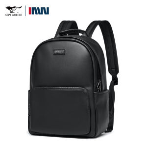 SEPTWOLVES beautiful leather backpack for men Laptop Large Capacity High Quality waterproof bag pack for work business