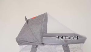 Baby Swing Cradle Newborn Dual-Purpose Crib 0 to 18 Month Folding Portable Rotatable Crib for Going out