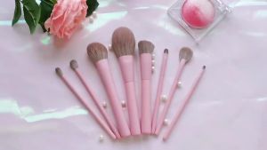 Purple Pink Makeup Brushes Set Synthetic Hair Vegan Brush 8 Pcs Beauty Tool For Foundation Eye Shadows Blending Powder Cosmetic2026