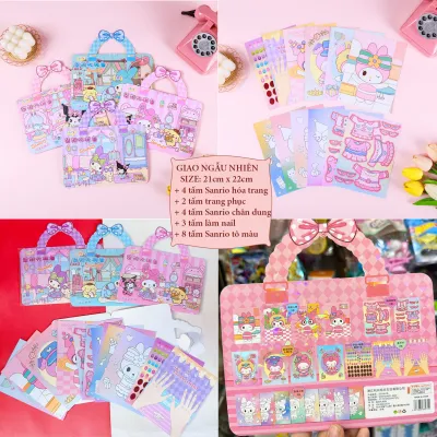 Đồ Chơi Sách Dán Nam Châm Từ tính Kuromi Elsa size to Sổ sticker trang phục thay đồ công chúa cho bé