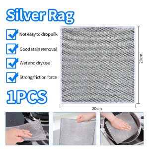 10PC Kitchen Rust Removal Cleaning Cloth Kitchen Magic Dishwashing Metal Steel Wire Cleaning pot wash cloth Non-stick Oil Dish Cloth Household Cleaning Accessories
