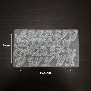 Cetakan Huruf BESAR Resin Silicone Silikon Alphabet Alfabet Abjad Word Art Seni Kerajinan Craft Crafting Aksesoris Gantungan Kunci Ganci Hiasan Tatakan Elastis  Alat Peralatan Tools Wadah Bentuk Font 3D Anti Lengket Lentur Molor DIY Grosir Prakarya Malang
