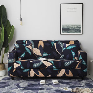 sofa footstool cover 1/2/3/4 Seater Removable Normal Shape/L Slipcover Stretch Universal Couch Cover all-inclusive multi-function set universal stretch sofa cover slip sofa cover Multicolor plaid stripes flower feather pattern