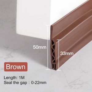 1M Adhesive Door Stopper Door Bottom Seal Strip Adhesive Door Stopper Prevent Mouse Bugs Sealing Strip Proof Sound