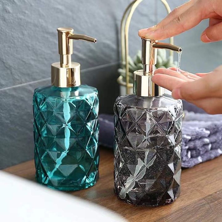 Pump 330ml Glass Liquid Soap Dispense For Shampoo Body Wash Hand Soap