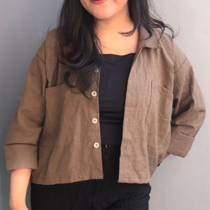 Kemeja gita rami / Kemeja kekinian / Kemeja crop top / Kemeja Outer