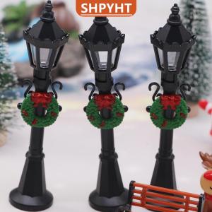 [COD] SHPYHT SPORTS 1:12 Dollhouse Christmas Scene Street Lamp Street Light Model Doll Christmas Decor Micro Landscape Fairy Garden Ornaments