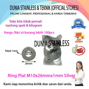Ring Plat M10 Silver 10mm x 26mm x 1mm