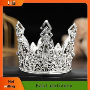 HB Bridal Wedding Tiaras Crystal Little Crown Brithday Cake Baking Decorative Head Jewelry Childrens Small Diadem Hair Accessories