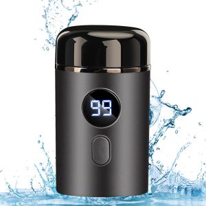 Máy Cạo Râu ĐiệnCầm Tay Mẫu Mới Máy Cạo RâuCải Tiến Mới Dành Cho Nam Giới Máy Cạo Râu Điện Mini Màn Hình Hiển Thị Nguồn LED Sạc USB Có Thể Giặt Được Thích Hợp Cho Du Lịch (Màu Xám)