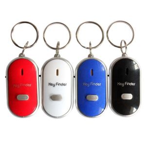 MINIFELE 262 Flashing Beeping Alarm Key Finder LED Light Whistle Activated Mini Locator Keychain Mini Sound Control LED Whistle Key Finder For Home