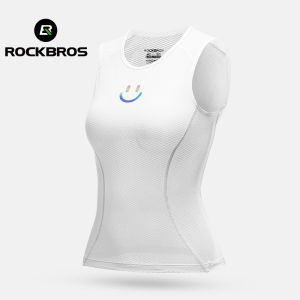 ROCKBROS Women Cycling Vest Quick-drying Breathable Bicycle Base Layer Underwear for Female Comfortable Elastic Outdoor Slim Vest for Running Hiking Fishing