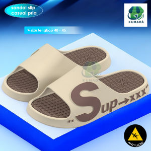 Sendal Pria Karet Sendal SlipOn Bahan PVC Premium Sendal Slip On Pria Anti Licin Dan Tebal