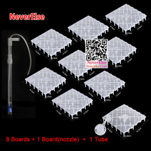 14.5*14.5cm undergravel filter board Set for fishtank Square Bottom Board Divider Combined Sets Base Grid Bed for aquarium Aquarium Bottom filter plate Set bed filter board filter divider for fishes turtles "Anti gas air lift"