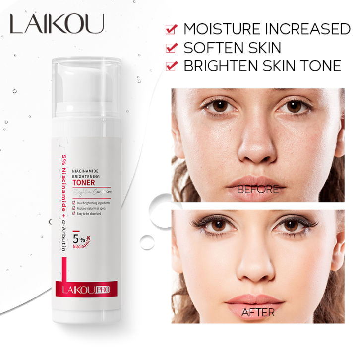 Laikou Pro 5% Niacinamide Toner Lighten Melanin Dark Spot Brighten Skin 