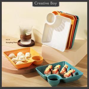 [Creative] 1PCS Vinegar Dish Meal Sushi Dumplings Dish Square PP Snack Plate Dumpling Tray