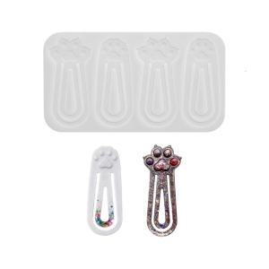 Reusable Silicone Cats Theme Bookmarks Clips Moulds Silicone Texture for Students Readers and Book Lovers Nonslip Design