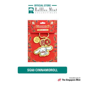 Sanrio Loves Singapore SG60 24K Gold-Plated Keychain [The Singapore Mint]