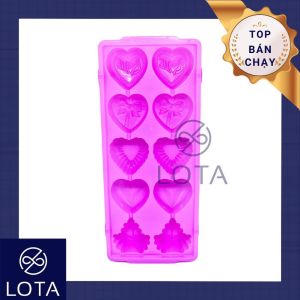 KHAY NƯỚC ĐÁ RAU CÂU HÌNH TRÁI TIM & LÁ SIÊU DỄ THƯƠNG đồ đựng nước làm đá đẹp độc lạ hình tim lãng mạn khay nhựa LOTA SHOP