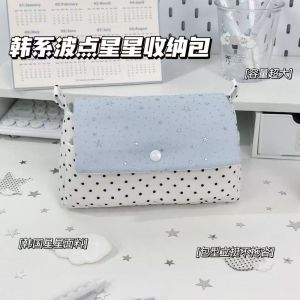 DOOUR In họa tiết sao chấm bi Túi đựng mỹ phẩm Đa năng Dung lượng lớn Túi đựng đồ Thẩm mỹ Di động Túi trang điểm