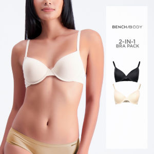 BENCH- TUR0032 Womens 2-in-1 Pack Push Up Wired Bra