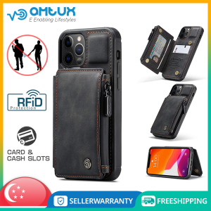 [RFID Protection] CaseMe Retro Leather Case For iPhone 13 / 13 Mini / 13 Pro / 13 Pro Max Leather Card Slots Wallet Back Case For iPhone 13 mini pro max Stand Back Cover